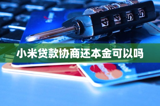 小米贷款协商还本金可以吗