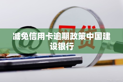 减免信用卡逾期政策中国建设银行