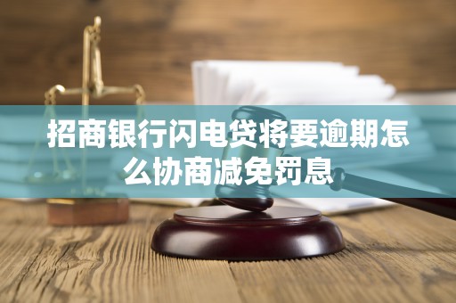 招商银行闪电贷将要逾期怎么协商减免罚息