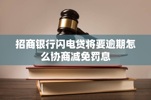 招商银行闪电贷将要逾期怎么协商减免罚息