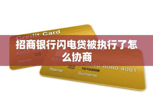 招商银行闪电贷被执行了怎么协商