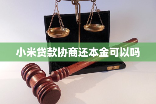小米贷款协商还本金可以吗