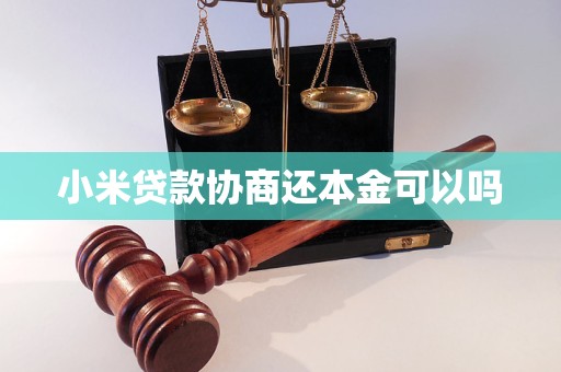 小米贷款协商还本金可以吗