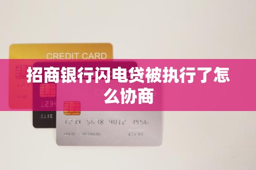 招商银行闪电贷被执行了怎么协商