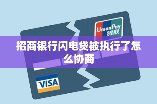 招商银行闪电贷被执行了怎么协商